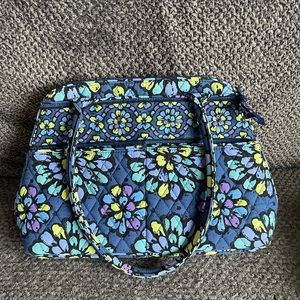 Vera Bradley Indigo Pop Bowler Bag (retired print)